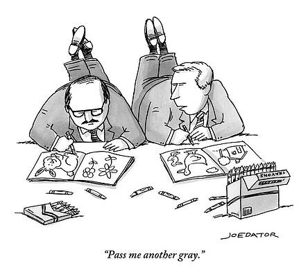 Wall Art - Drawing - Two Businessmen In Suits Lie On The Floor by Joe Dator
