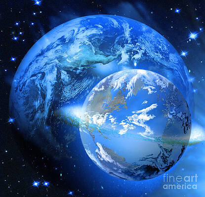 Wall Art - Photograph - Two Earths by Mike Agliolo