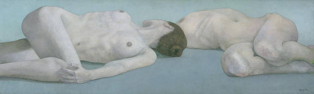 Two Figures Lying by Steve Mitchell