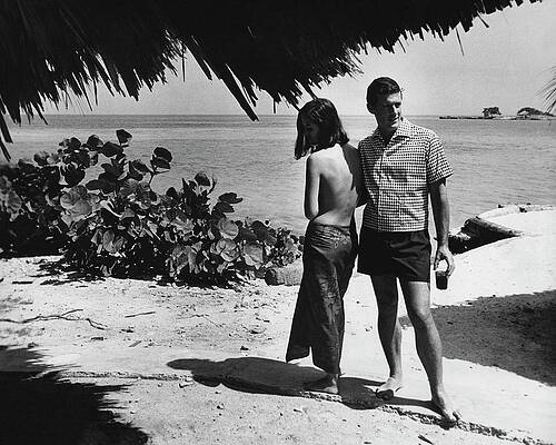 Wall Art - Photograph - Two Models On A Beach by Peter Levy