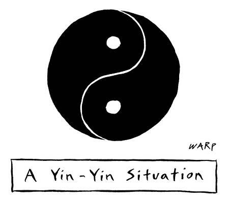 Wall Art - Drawing - Two Parts Of A Yin Yang That Are Both The Same by Kim Warp