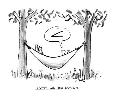 Wall Art - Drawing - Type Z Behavior by Donald Reilly