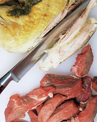 Wall Art - Photograph - Unsafe Handling Of Raw And Cooked Meats by Science Photo Library