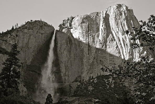 Wall Art - Photograph - Upper Yosemite Falls Composition In Triangles by Michele Myers