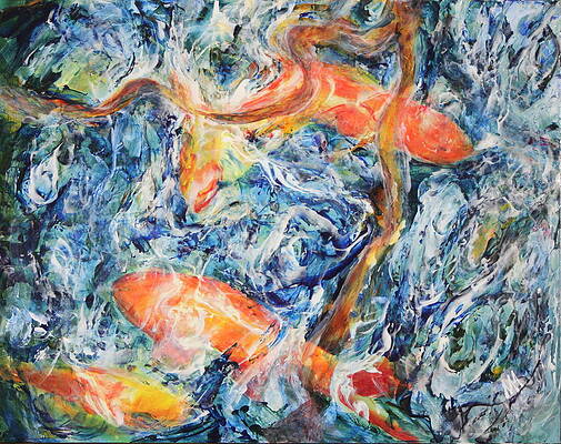 Wall Art featuring the painting Urban Pond by Madeleine Arnett