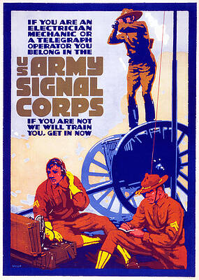 Wall Art - Drawing - Us Army Signal Corps, 1917-20 by Horace Devitt Welsh