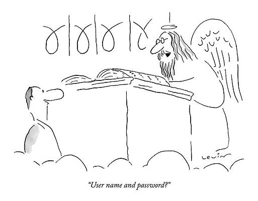 Wall Art - Drawing - User Name And Password? by Arnie Levin