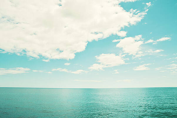 Wall Art - Photograph - Utopia - Calming Seascape with Clouds by Carolyn Cochrane