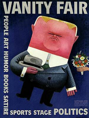 Wall Art - Photograph - Vanity Fair Cover Featuring Herbert Hoover by Miguel Covarrubias