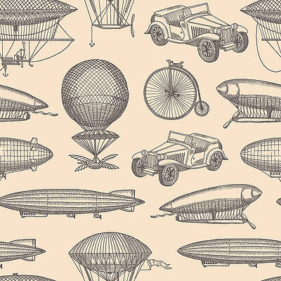 Wall Art - Digital Art - Vector Pattern With Steampunk Hand by Onyxprj