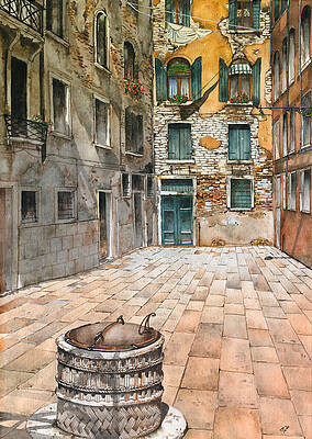 Venetian courtyard 02 Elena Yakubovich by Elena Daniel Yakubovich