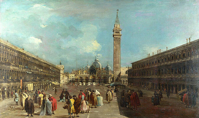 Venice - Piazza San Marco Print by Francesco Guardi