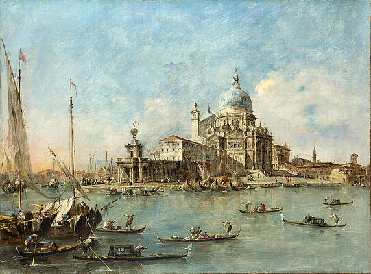 Venice - The Punta Della Dogana Print by Francesco Guardi