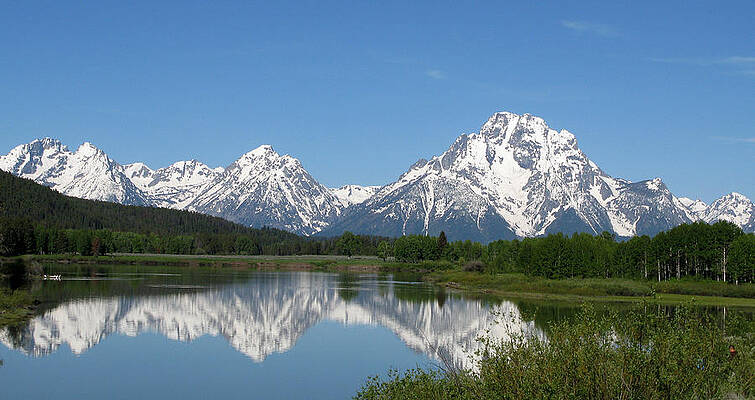 Wall Art - Photograph - View at Oxbow Bend in Grand Tetons National Park by Jean Clark