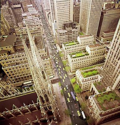 Wall Art - Photograph - View From Olympic Tower by Horst P. Horst