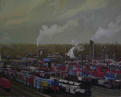 Wall Art - Painting - View from Viaduct by Thu Nguyen
