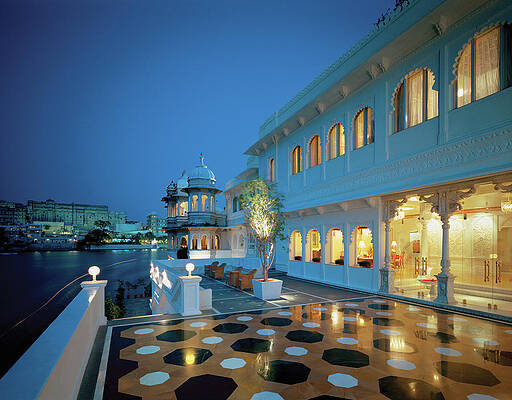 Wall Art - Photograph - View Of A Palace At Dusk by Erhard Pfeiffer