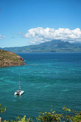 Wall Art - Photograph - View Of Catamaran Sailing In Sea, Bourg by Cate Brown