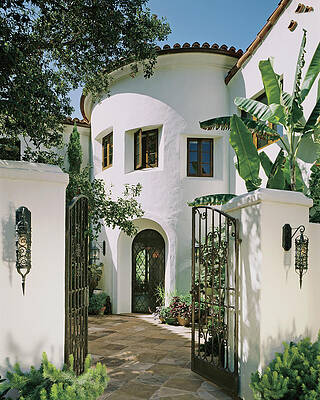Wall Art - Photograph - View Of House With Open Gate by Mary E. Nichols