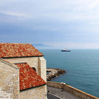 Wall Art - Photograph - View Of Mediterranean In Antibes France by Ben and Raisa Gertsberg