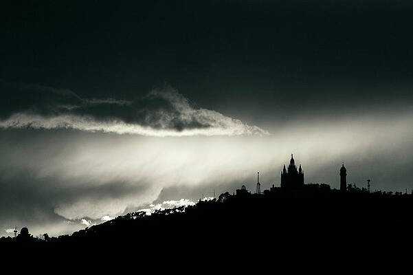 Wall Art - Photograph - View Of Tibidabos Mountain by Carlos Hernandez