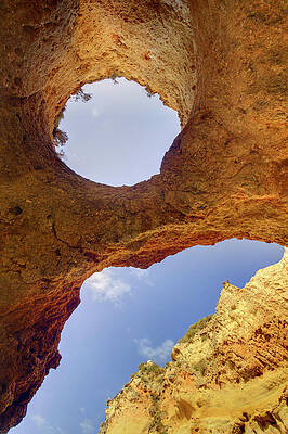 Wall Art - Photograph - View To The Sky Inside A Cave At One by Joel Santos
