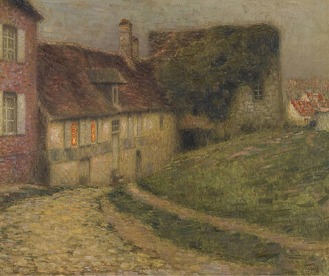 Village Houses Print by Henri Le Sidaner