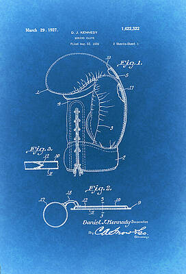 Boxing Drawing - Vintage Boxing Glove Patent 1927 by Mountain Dreams