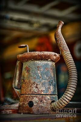 Vintage Motor Oil Can and Pour Spout Photograph by Paul Ward - Fine Art  America