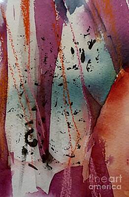 Wall Art - Painting - Violet Verticals by Donna Acheson-Juillet