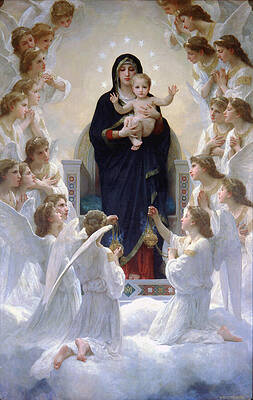 Virgin Mary With Angels by Bouguereau Virgin Mary With Angels by Bouguereau