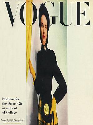 Vogue Cover Featuring A Woman's Face by Erwin Blumenfeld