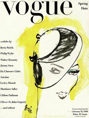 Wall Art - Photograph - Vogue Cover Illustration Of A Woman's Head Half by Carl Oscar August Erickson