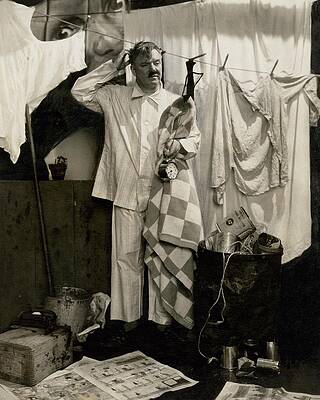 Wall Art - Photograph - W. C. Fields Wearing Pyjamas by Edward Steichen