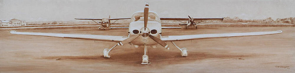 Aircraft Parked on Airfield Print