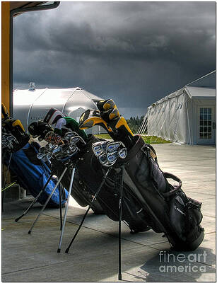 Waiting Out The Rain - Chambers Bay Golf Course by Chris Anderson Waiting Out The Rain - Chambers Bay Golf Course by Chris Anderson