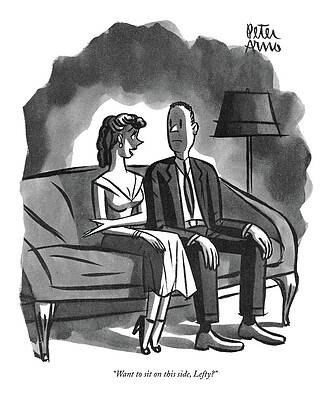 Wall Art - Drawing - Want To Sit On This Side by Peter Arno