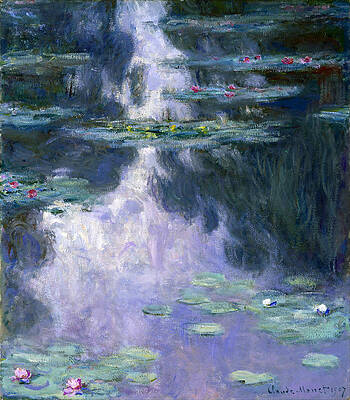Water Lilies Nympheas Print by Claude Monet