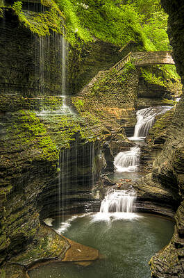 Wall Art - Photograph - Watkins Glen Rainbow Falls #2 by Anthony Sacco
