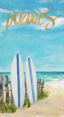 Wall Art - Digital Art - Waves And Surf by Julie Derice