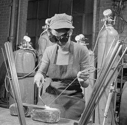 Wall Art - Photograph - Welding Student, 1942 by Granger