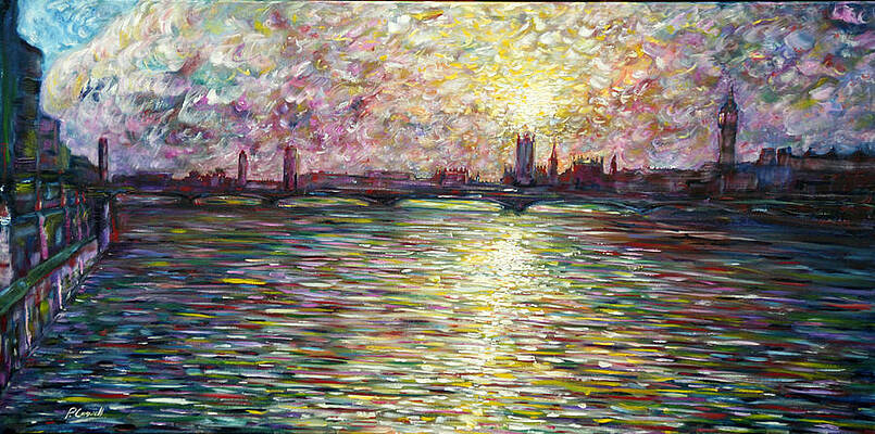 Wall Art - Painting - Westminster Bridge by Pete Caswell