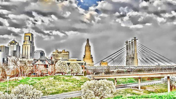Wall Art - Digital Art - Westside KC View WOWC by Kevin Anderson