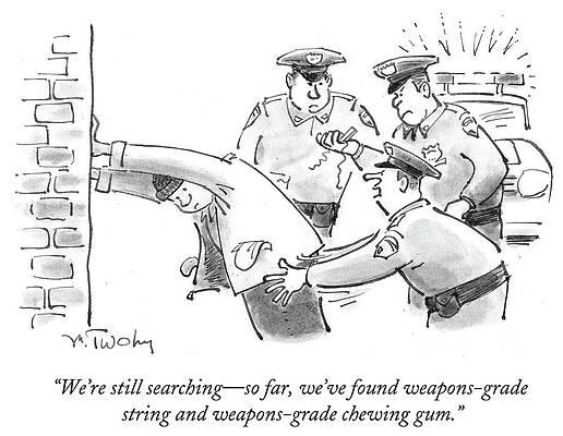 Wall Art - Drawing - We've Found Weapons Grade String by Mike Twohy