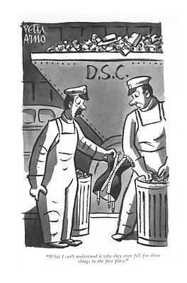 Wall Art - Drawing - What I Can't Understand Is Why They Ever Fell by Peter Arno