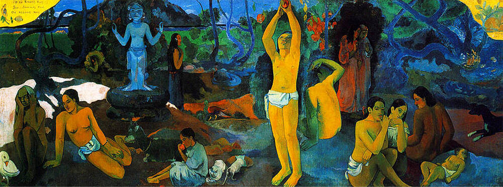 Wall Art - Painting - Where Do We Come From. What Are We Doing. Where Are We going by Paul Gauguin