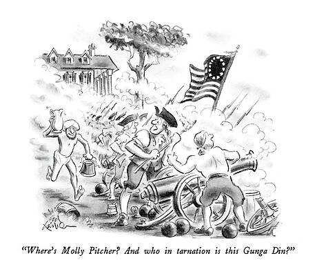 Wall Art - Drawing - Where's Molly Pitcher?  And Who In Tarnation by Ed Fisher