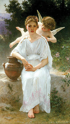 Whisperings of Love Print by William-Adolphe Bouguereau