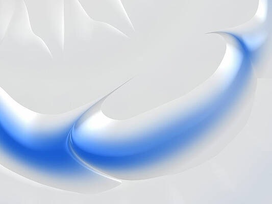 Wall Art - Digital Art - White and blue abstract art decorative winter color theme by Matthias Hauser