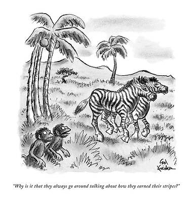 Wall Art - Drawing - Why Is It That They Always Go Around Talking by Ed Fisher